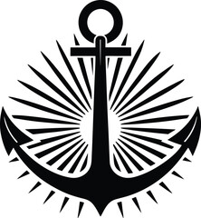 Sunrise Anchor Beginnings on White Background