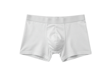 white cotton underwear, A classic pair of snug white boxer briefs isolated on transparent background 