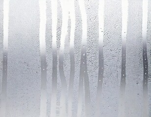 Condensation on a white, shiny surface, beautifully reflecting light. The droplets gather and shimmer, creating intricate patterns, highlighting the smoothness of the surface, offering a captivating c