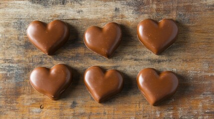 Obraz premium Heart-shaped chocolates