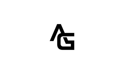 Obraz premium AG initial letter, monogram logo