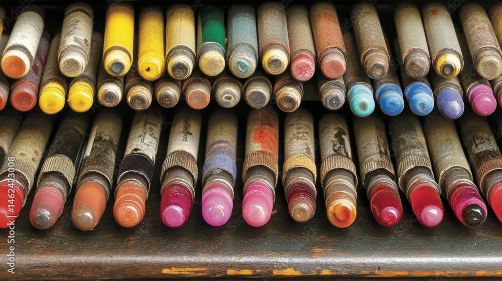 Poster test tubes filled with a colorf liquid, arranged neatly on a laboratory shelf