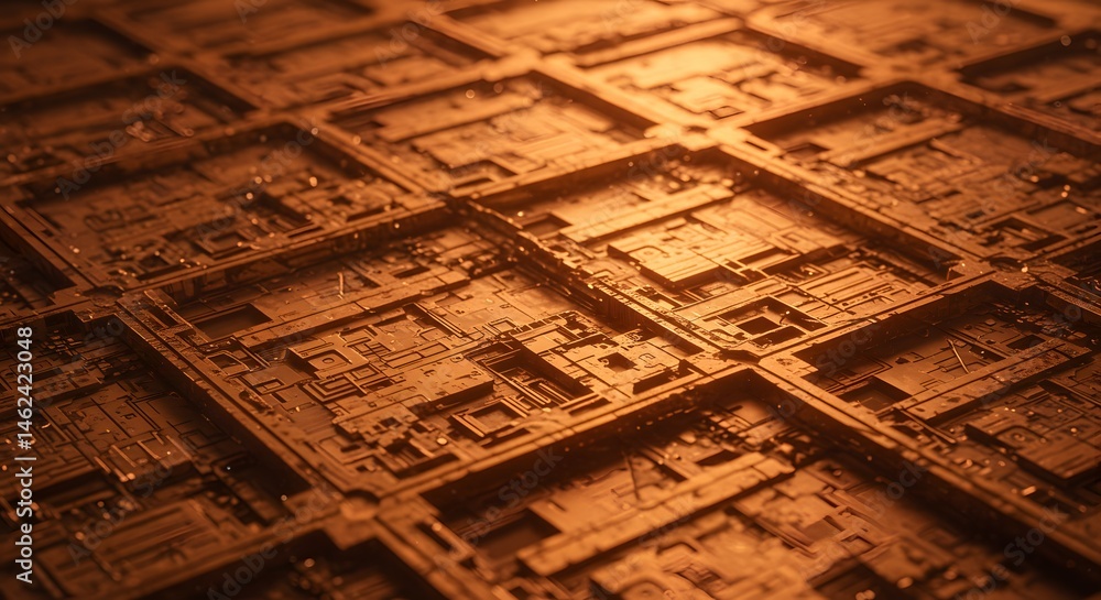 Poster abstract circuit board texture high-resolution image of intricate electronic components, ideal for b