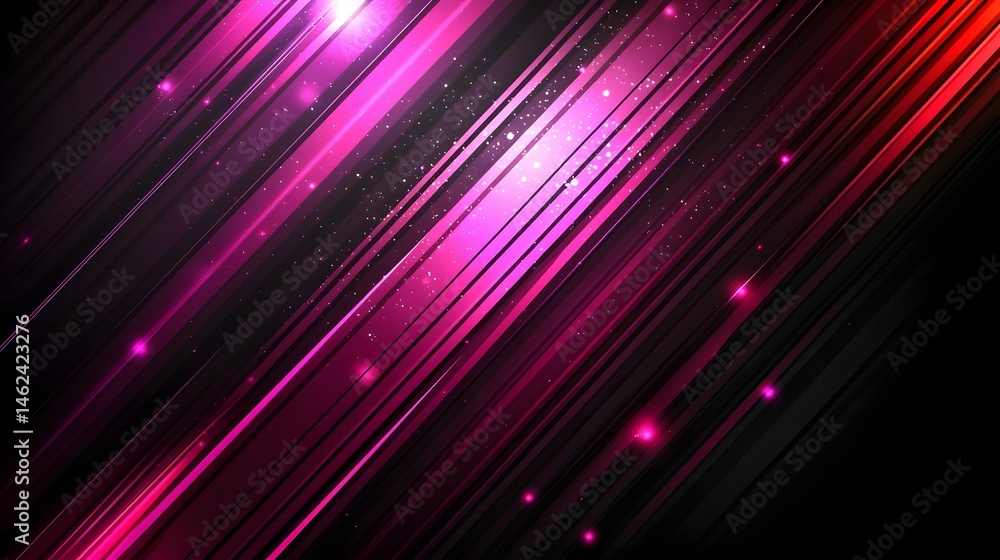 Poster abstract design with diagonal lines and vibrant colors.