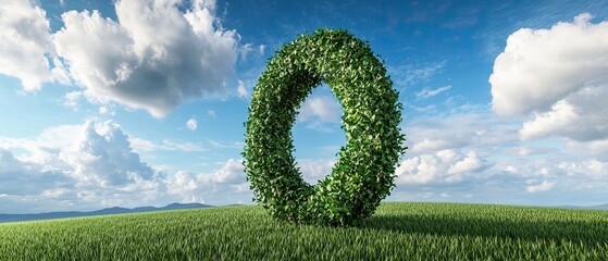 An abstract, minimalist design visualizing the concept of carbon footprint and environmental impact through the formation of CO2 letters in a nature-inspired, organic style.