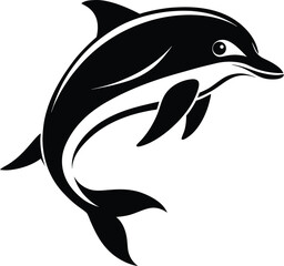 Dolphin silhouette, dolphin vector illustration,icon,logo clipart