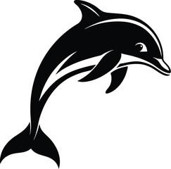 Dolphin silhouette, dolphin vector illustration,icon,logo clipart