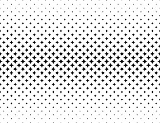 Geometric pattern based on stars on a white background.Seamless in one direction. Average fade out. 