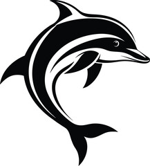 Dolphin silhouette, dolphin vector illustration,icon,logo clipart