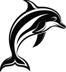Obraz premium Dolphin silhouette, dolphin vector illustration,icon,logo clipart