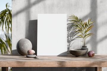 Blank canvas, tropical aesthetic
