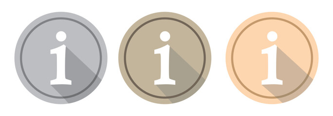 Info icons set. Information icon on isolated on white background. Black info button. Info symbol. Vector EPS 10