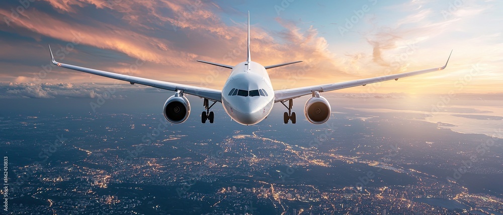 Poster futuristic digital interface for advanced air traffic control and flight management, utilizing intel
