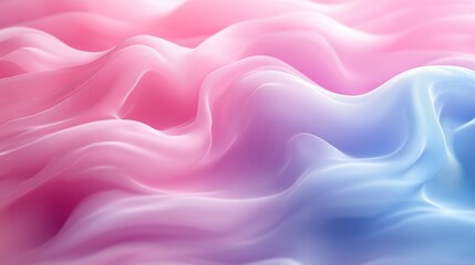 Obraz premium Soft flowing waves in pastel pink and blue colors with smooth texture