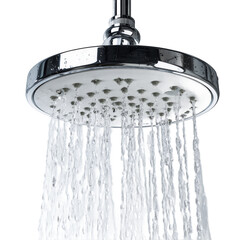 Shower Head with Water Flowing