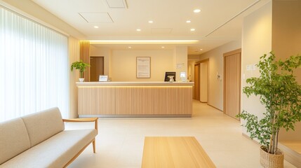 Obraz premium Modern, light-filled clinic waiting area