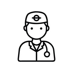 Doctor icon vector art illustration