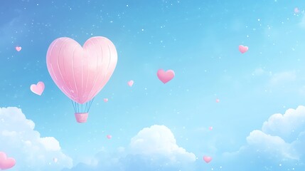 Charming Love-Themed Illustrations with a Blue Gradient.