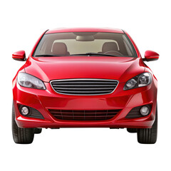 red car isolated on transparent white background, clipping path
