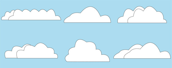 Cloud vector set 