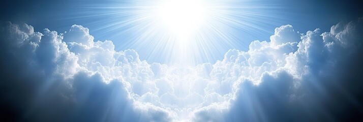 Radiant Sunlight Piercing Through Clouds