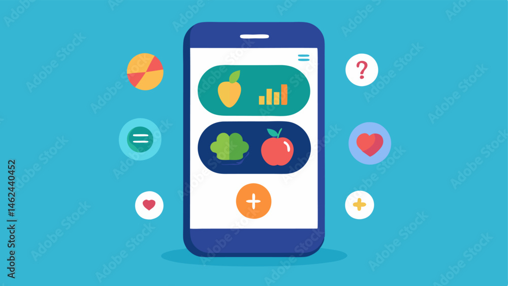 Poster health quiz interaction a smartphone showing an interactive quiz interface that assesses health know
