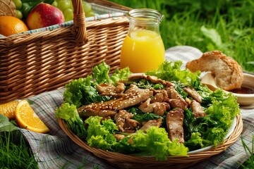 Delicious Grilled Chicken Served with a Colorful Assortment of Fresh Vegetables