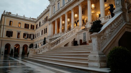 Fototapeta premium A Renaissance palace with beautifully carved facades