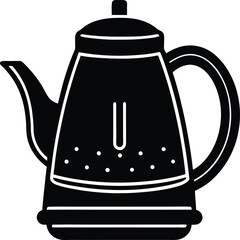 Electric teapot with flavor infusion tray silhouette