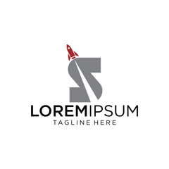 The combination of the letter S and the red rocket creates a strong and structured impression, very suitable for the financial, consulting or business sectors that emphasize reliability and innovation