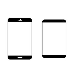 black smartphone isolated on white