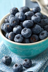 Fresh Blueberries in Rustic Bowl – National Blueberry Day