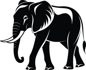 Elephant silhouette, elephant collection,  elephant silhouette vector illustration on a white background