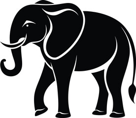 Elephant silhouette, elephant collection,  elephant silhouette vector illustration on a white background