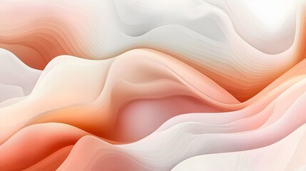 Obraz premium Abstract Orange and White Flowing Wave Background