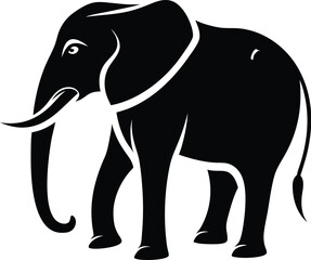 Elephant silhouette, elephant collection,  elephant silhouette vector illustration on a white background