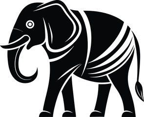 Elephant silhouette, elephant collection,  elephant silhouette vector illustration on a white background
