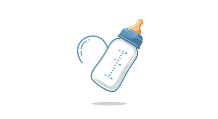 Stylized Blue Outline of a Droplet Falling