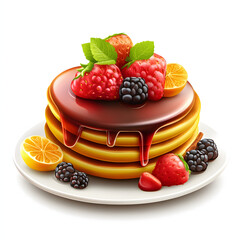 Clipart of Instant Pancake Mix clipart, Decorate for Processed Foods shop, isolated on white background