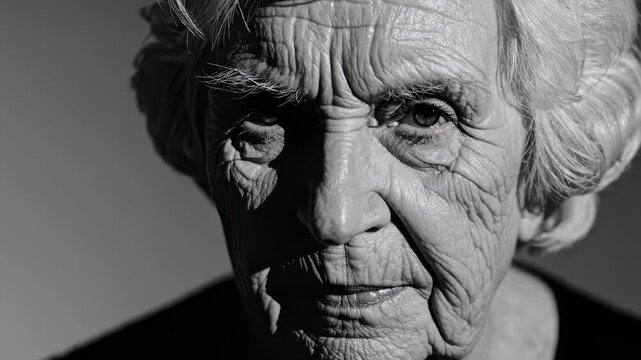 Elderly profile in gentle light embodies wisdom aging memory introspection legacy quiet dignity reflection experience life passage journey resilience remembrance