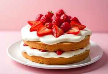 strawberry cake with chocolate