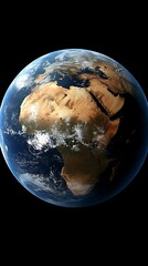 Earth, Africa, clouds, space, globe, view, planet, background, science, education