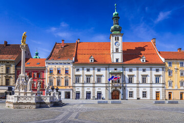 Obraz premium Maribor, Slovenia charming city, features historic architecture