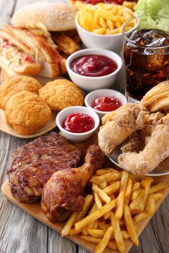 Decadent Spread of Junk Food Including Burgers and Fries &ndash; National Junk Food Day