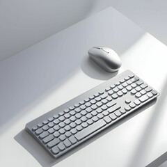 keyboard and mouse on a white background