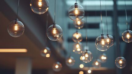 Modern Pendant Lights in an Indoor Setting