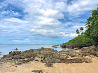 Dramatic sky day at sea on Boipeba Island in Bahia