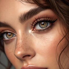Naklejka premium eye makeup with kajal