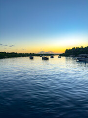 Sunny day at sea on Boipeba Island in Bahia