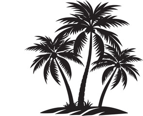 Fototapeta premium Silhouette of palm trees